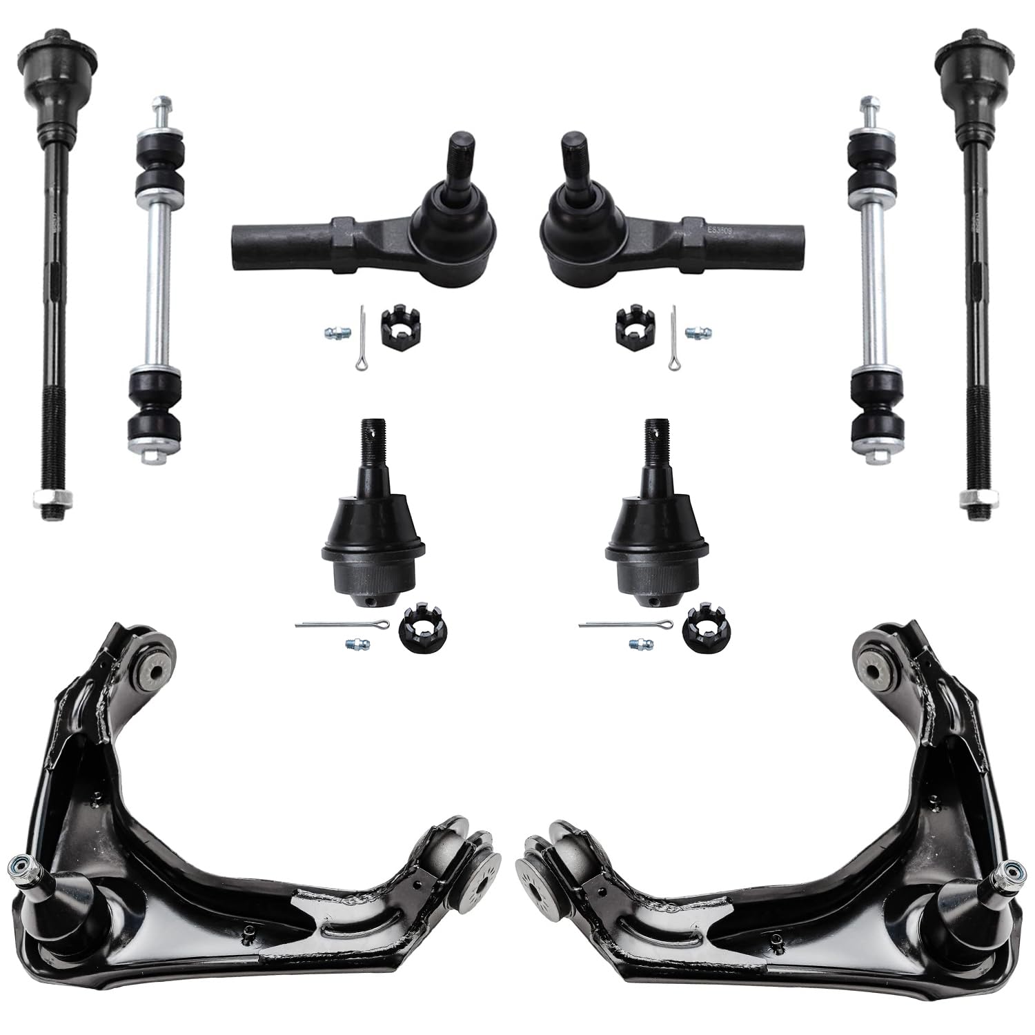 Detroit Axle - 4WD Front 17pc End Kit for Chevy GMC Silverado Sierra 1500HD 2500 HD 3500 Avalanche Yukon XL Suburban 2500 Hummer H2 Wheel Bearing Hubs CV Axles Upper Control Arms Ball Joints Tie Rods