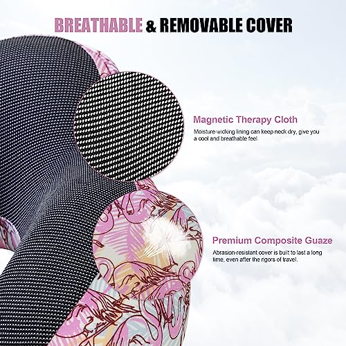 Cirorld Neck Pillow for Travel, Memory Foam Travel Pillow with Hood, Adult Airplane Pillow for Head Rest Neck Support, Portable Pillow for Office Cars Trains Long Flights Sleeping (Black)