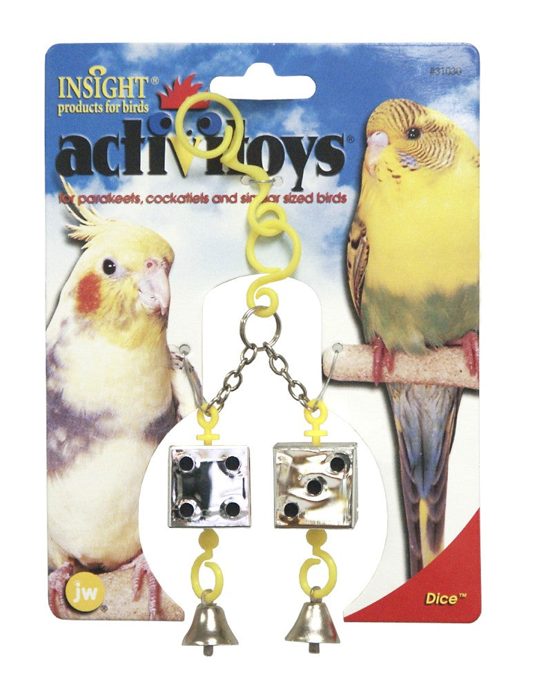 JW Pet ActiviToy Dice Bird Toy Multi-Color Small Medium