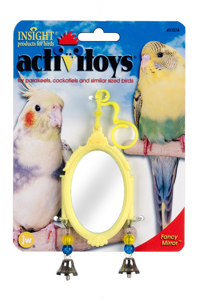 JW Pet ActiviToy Fancy Mirror Bird Toy Multi-Color Small Medium