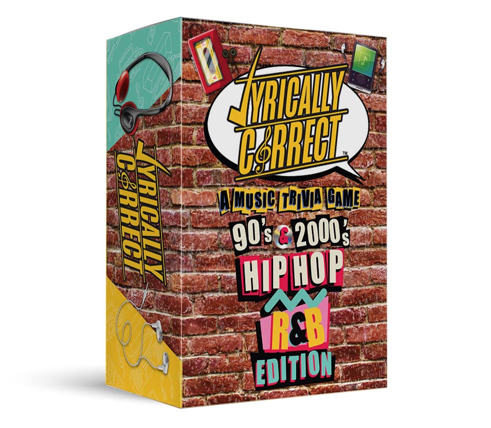 Lyrically Correct 90's and 2000's Hip Hop & R&B Music Trivia Card Game for Friends, Fun Party Game for Adults, Family Gatherings, Game Nights, and Finish The Lyrics Challenge