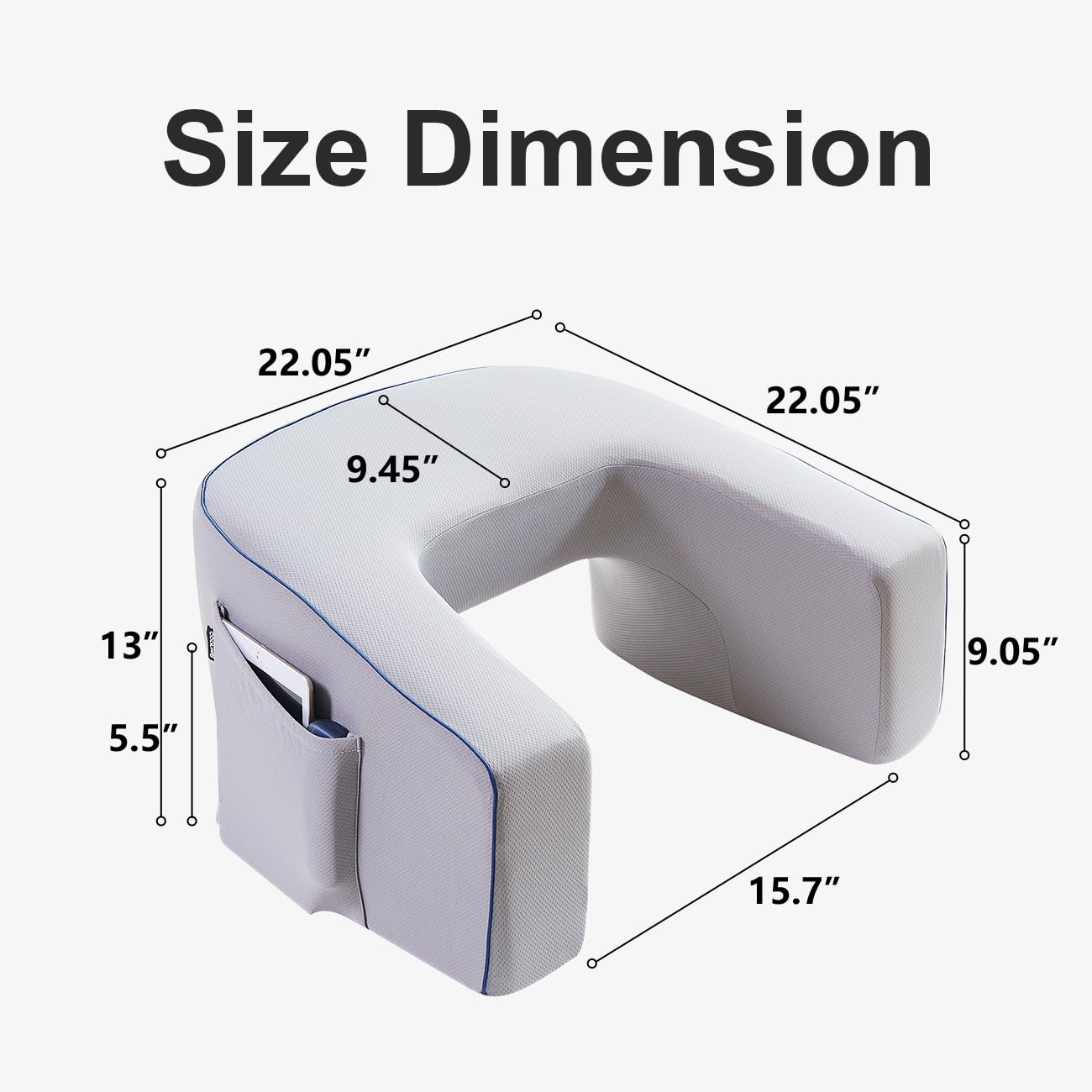 Cooloo8 Lap Desk, Reading Pillow, Laptop Pillow for Lap, Book Pillow for Reading in Bed, Arm Rest for Couch, Lap Pillow, Arm Pillows for Adults, Gaming Pillow for Lap