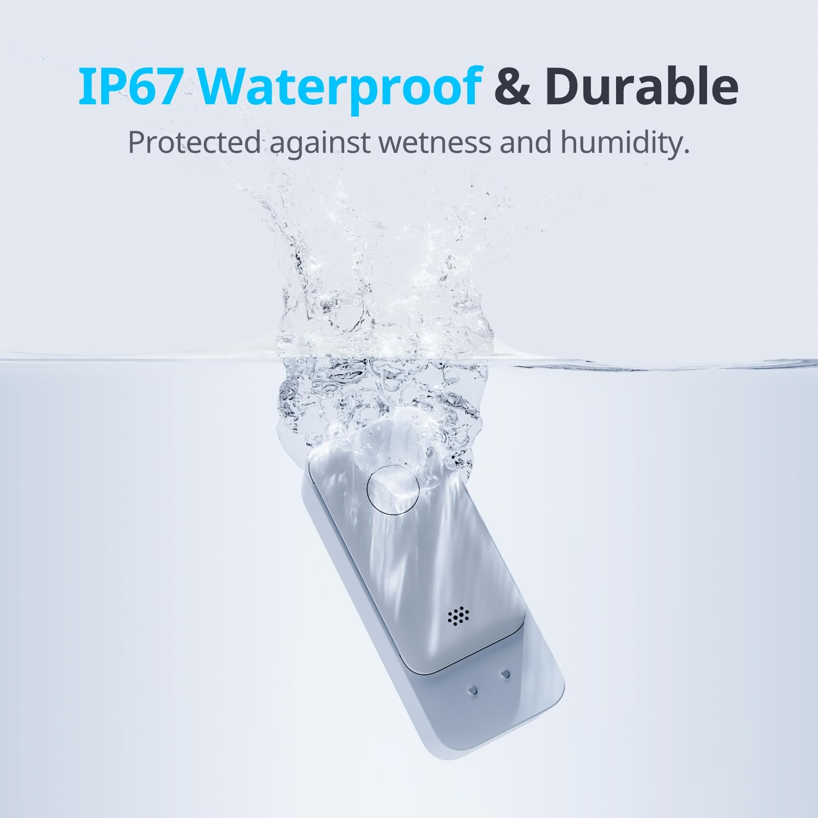 SwitchBot WiFi Water Sensor 3 Pack, Smart Water Leak Detector, 100dB Adjustable Alerts & App Alerts, IP67 Waterproof, Wireless Detector for Kitchen, Bathroom, Basement, No Hub Required (Support 2.4G)