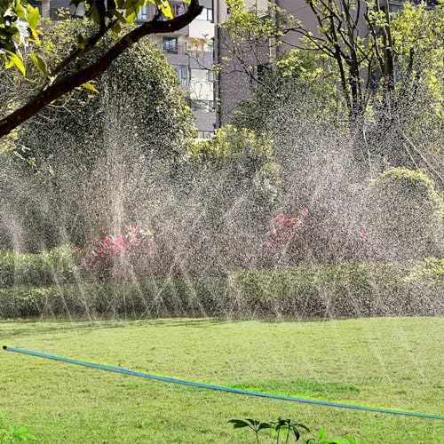 Winisok Sprinkler Soaker Hose 15FT - Heavy Duty Sprinkler Hose, Efficient Saving Water Hose for Garden Lawn Irrigation System with 10 Pack Staples