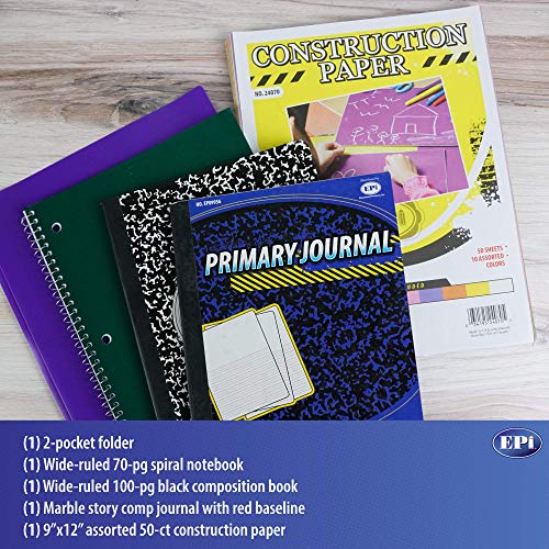 EPI Essential School Supply Kit for Kindergarten and First Grade Students