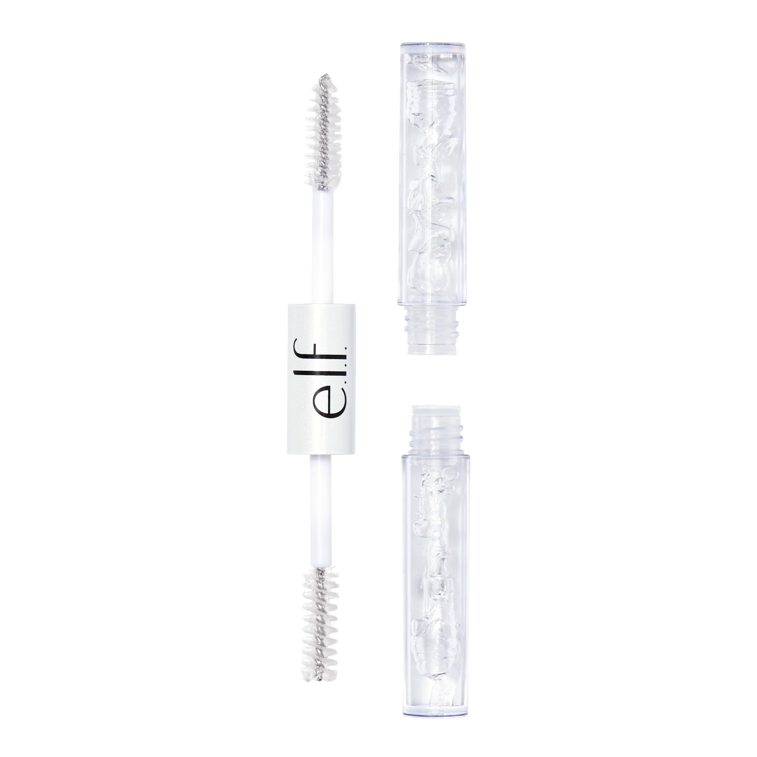 e.l.f. Clear Brow & Lash Mascara, Dual-Sided Brushable Clear Gel For Groomed Brows & Eyelashes, Long-Wear Conditioning Formula, Vegan & Cruelty-Free