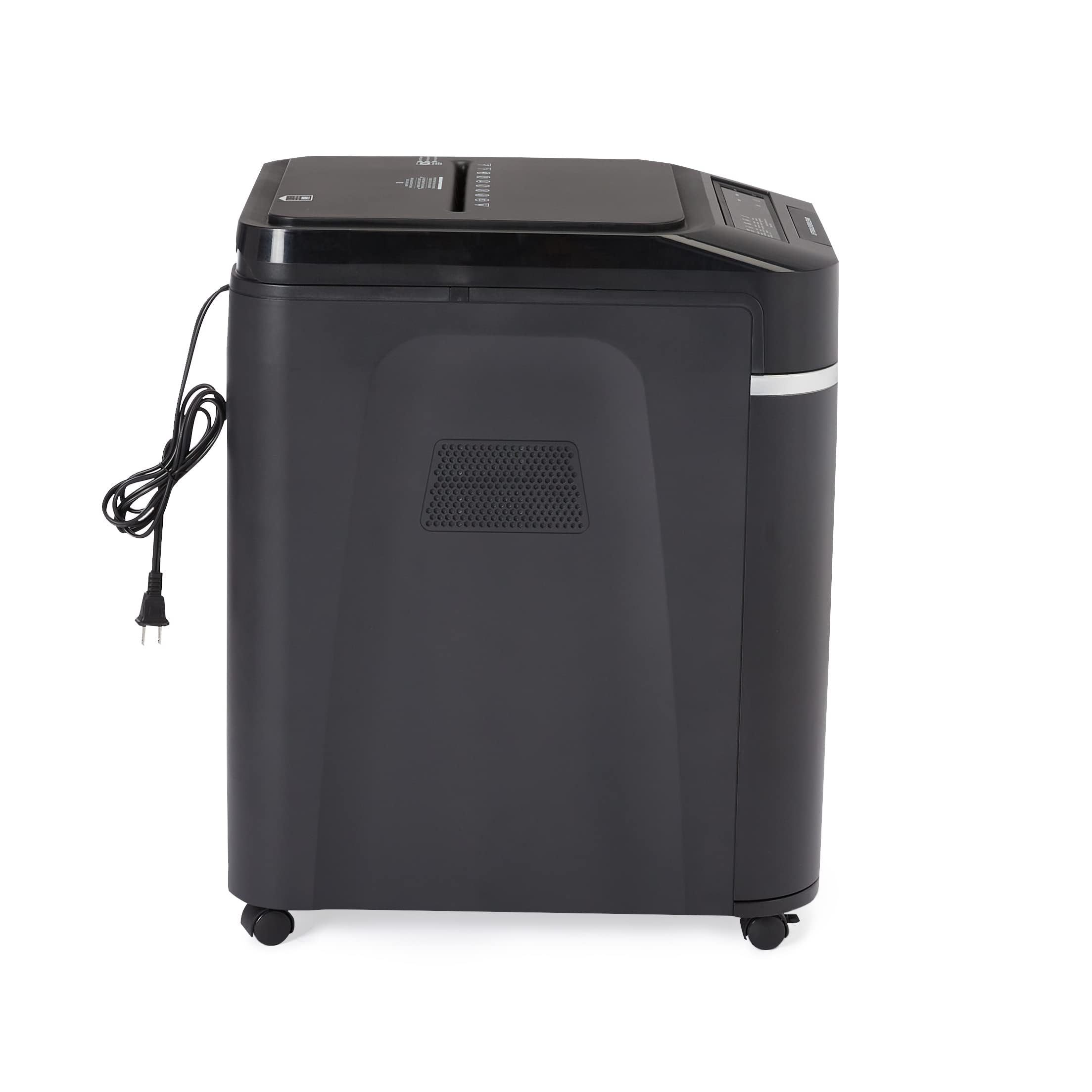 Amazon Basics 200-Sheet Auto Feed Micro Cut Paper Shredder with Pullout Basket, Black - NEW (Previously AmazonCommercial brand)