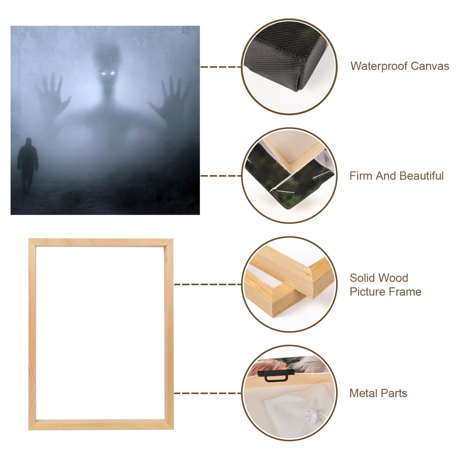 Custom Canvas Prints with Your Photos,Personalized Photo to Canvas,Print Canvas Pictures Wall Art for Halloween Decoration