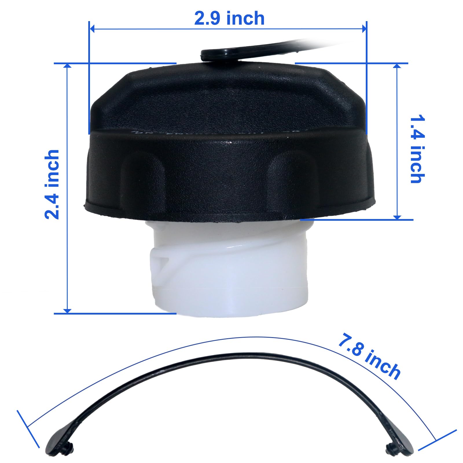 Fuel Tank Filler Cap,Gas Cap Compatible with 2003-2018 Jeep Wrangler JK,2003-2006 Wrangler TJ,Liberty,Cherokee,Commander,Grand Cherokee,Durango Caravan & Chrysler 200 300(52100552AG)