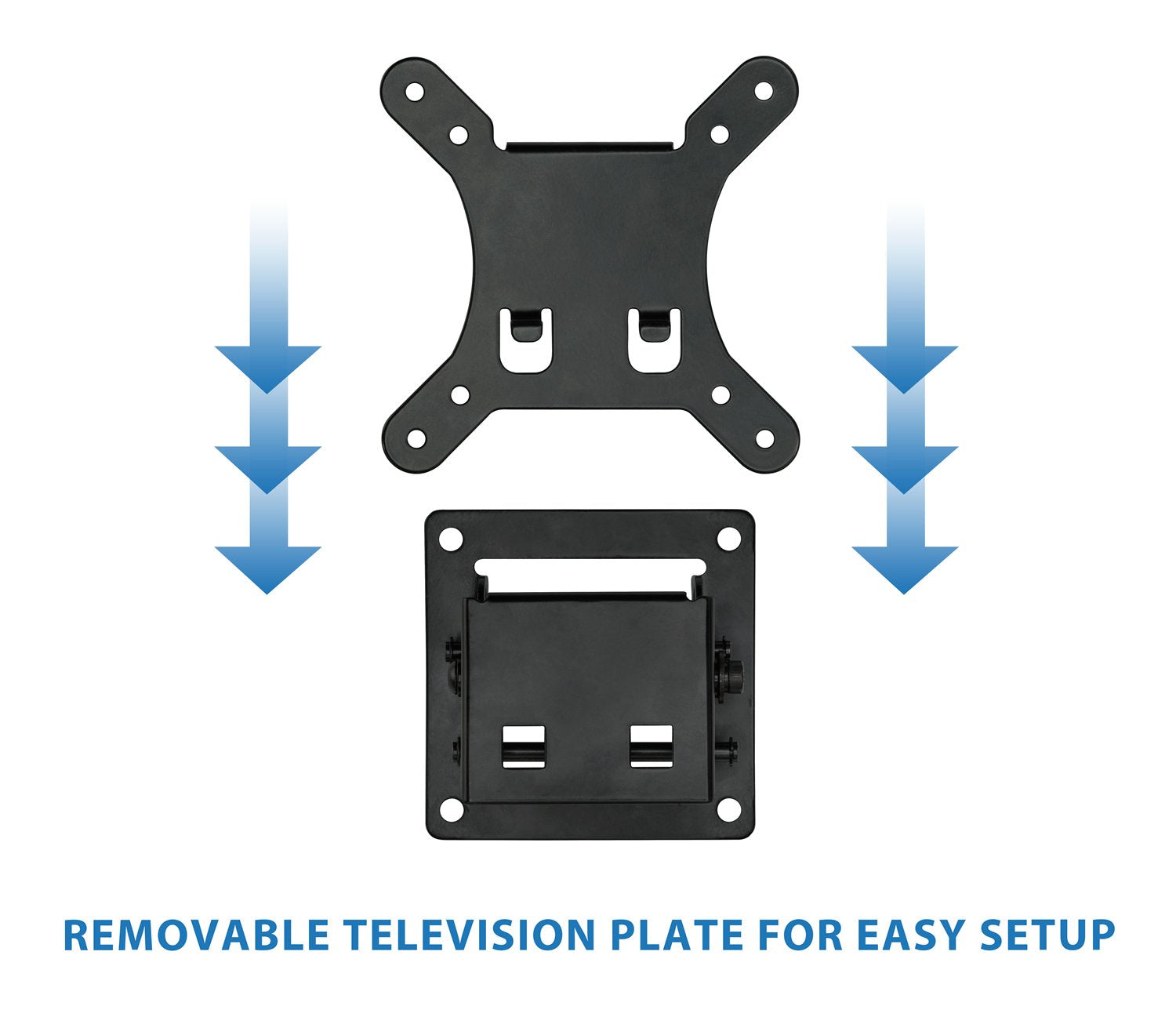 Mount-It! Small TV Monitor Wall Mount | Quick Release | Fits 13-32 Inch LCD/LED Screen | Max 33 Lbs | Slim Tilting Design | Easy Installation