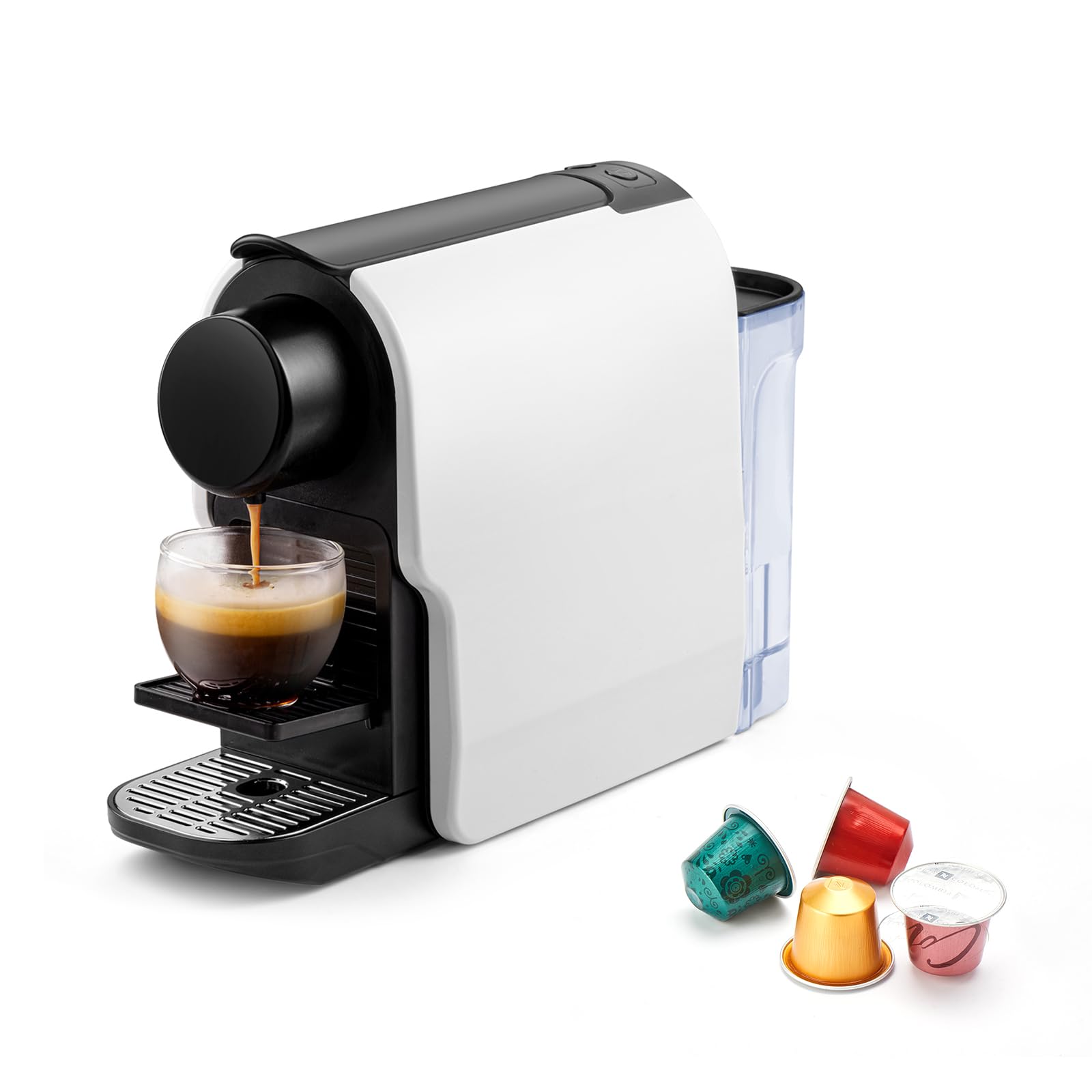 beanglass Mini Espresso Machine Compatible for NS Original Line Pods, Compact Capsule Coffee Maker with 20 Bar High Pressure Pump, 22 oz Removable Water Tank