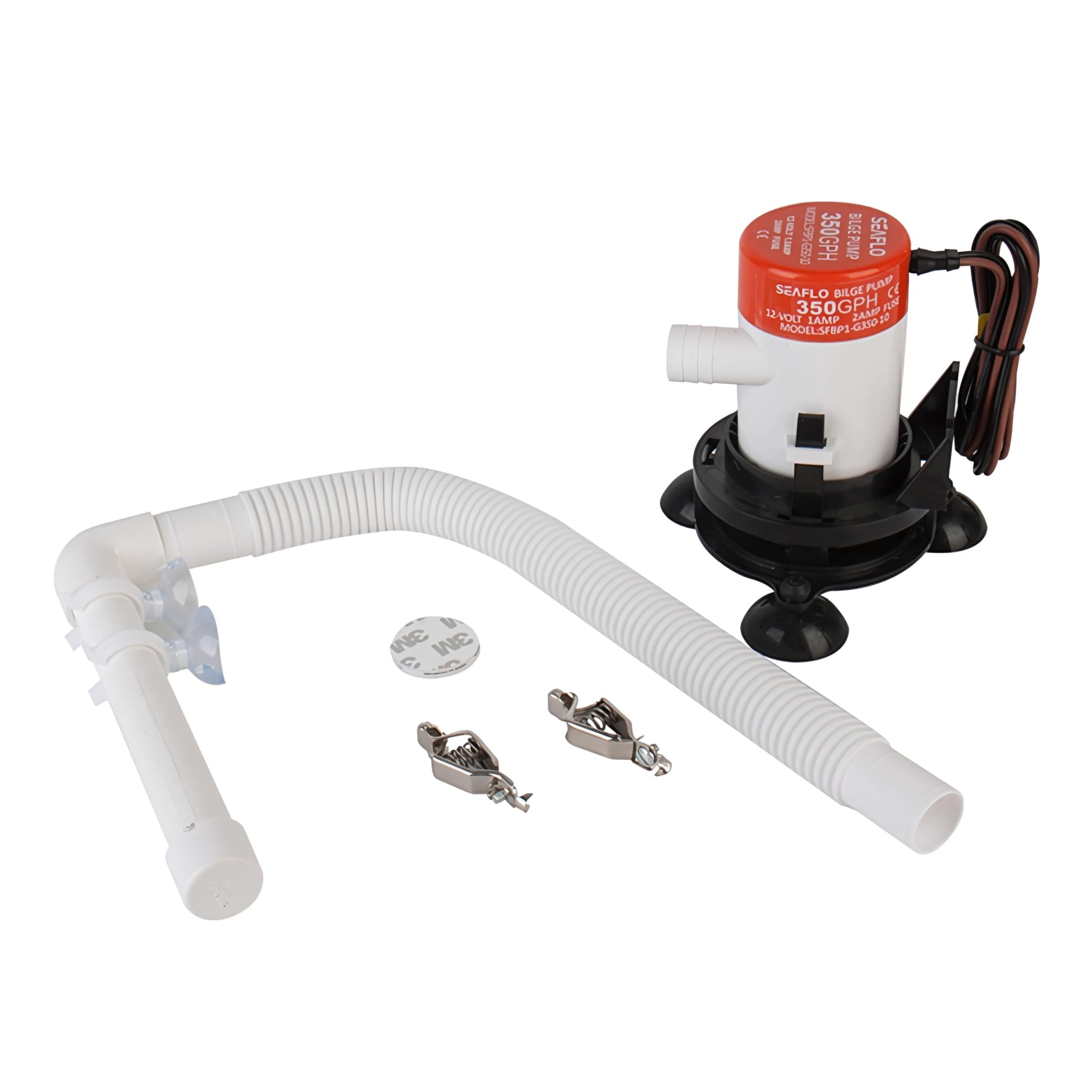 SEAFLO 10 Series Portable Livewell Aerator Kit - 12V, 350 GPH, Bait Pump, Submersible, Corrosion-Resistant, Efficient Oxygenation, Fresh/Saltwater Use, CE & ROHS Certified, 4-Year Warranty