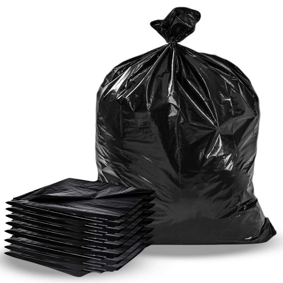 Veska 33 Gallon Trash Bags, (Huge 100 Bags w/Ties) Large Black Garbage Bags 30 Gallon, 32 Gallon, 35 Gallon Trash Can Liners