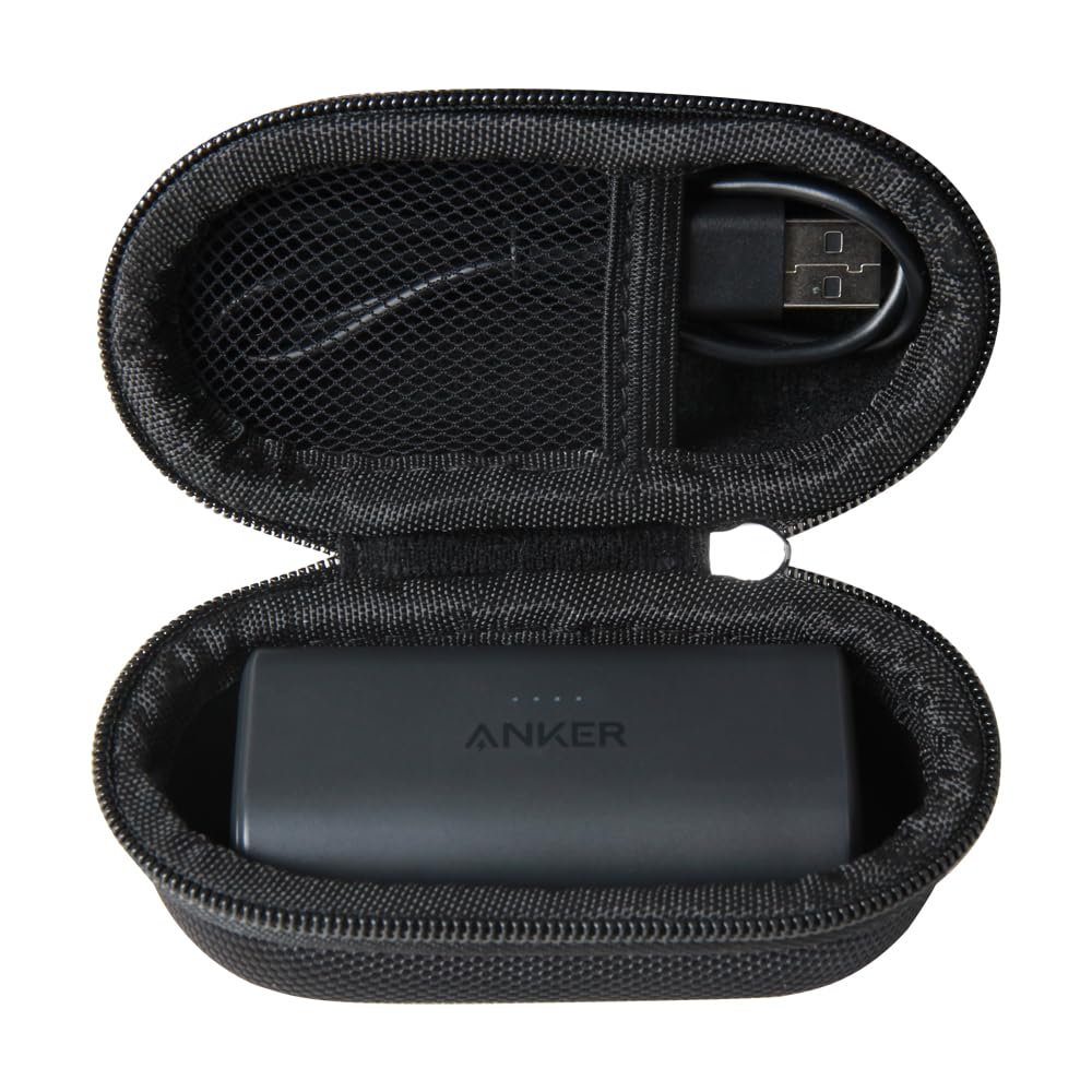 Hermitshell Hard Travel Case for Anker Nano Power Bank, Portable Charger 5000mAh (Black)