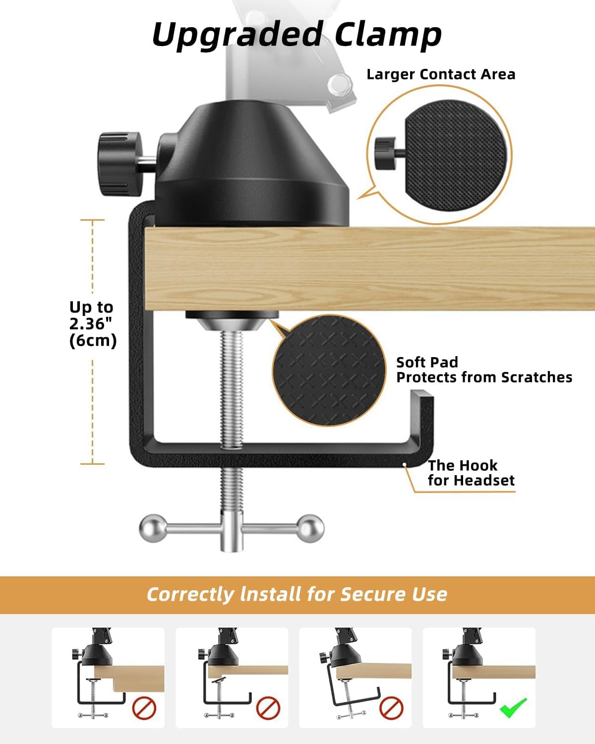 QuadCast Mic Arm,Overhead Boom Arm Microphone Stand Desk Mount with Adapter Pop Filter High Profile for HyperX S Quadcast Blue Yeti Shure SM7B Rode Razer Seiren Mini SoloCast Elgato Wave, Fifine Mics
