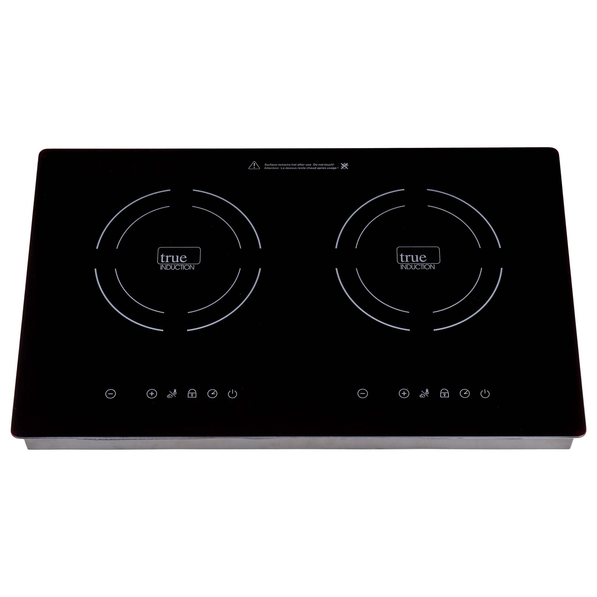 True Induction TI-2B 23 in. Dual Element Black Induction Glass-Ceramic Cooktop 1750W 858UL Cert.