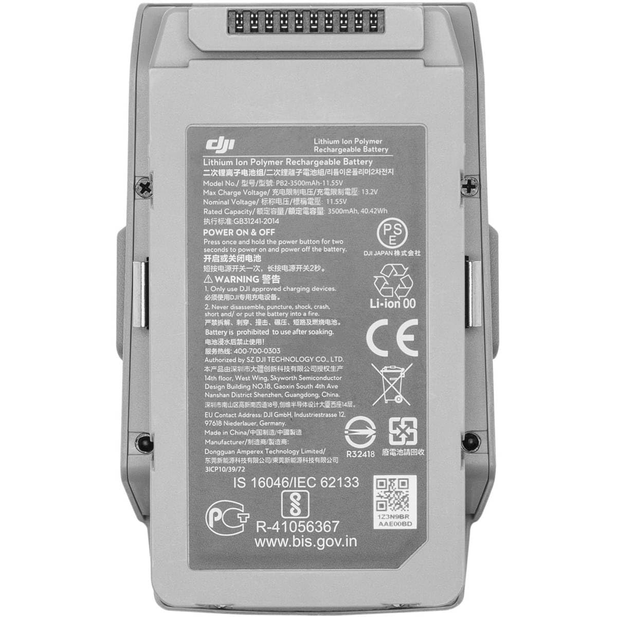DJI Mavic Air 2 Intelligent Flight Battery - Replacement Spare Battery 3500mAh 34min Flight Time Accessory for Mavic Air 2/Air 2S, Gray