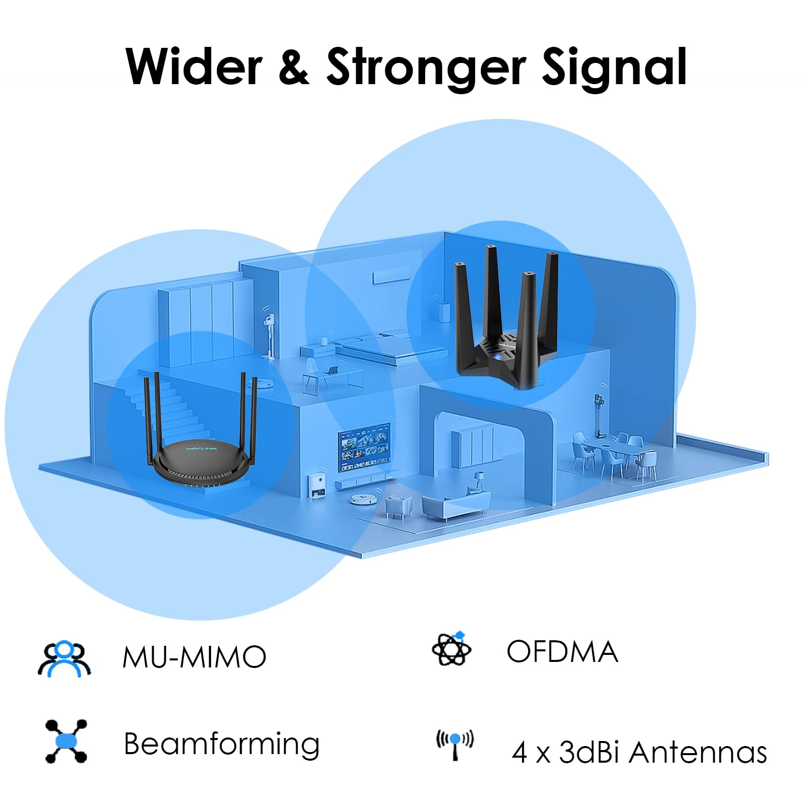 USB WiFi Adapter for Desktop PC, AC1900 WiFi Adapter Dual Band Wireless Network Adapter with 2.4GHz/5GHz High Gain Antennas, MU-MIMO, Supports Windows 11/10/8.1/8/7, XP, Mac OS 10.7-10.15