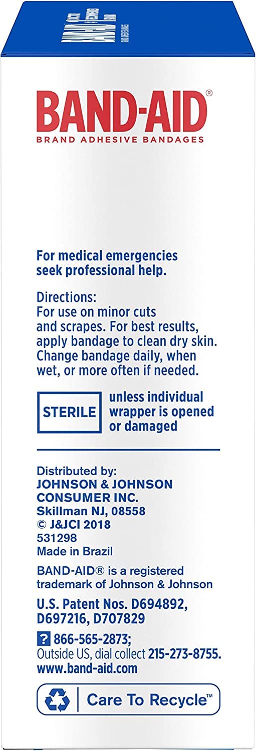BAND-AID Plastic Strips All One Size 60 Each (Pack of 6)