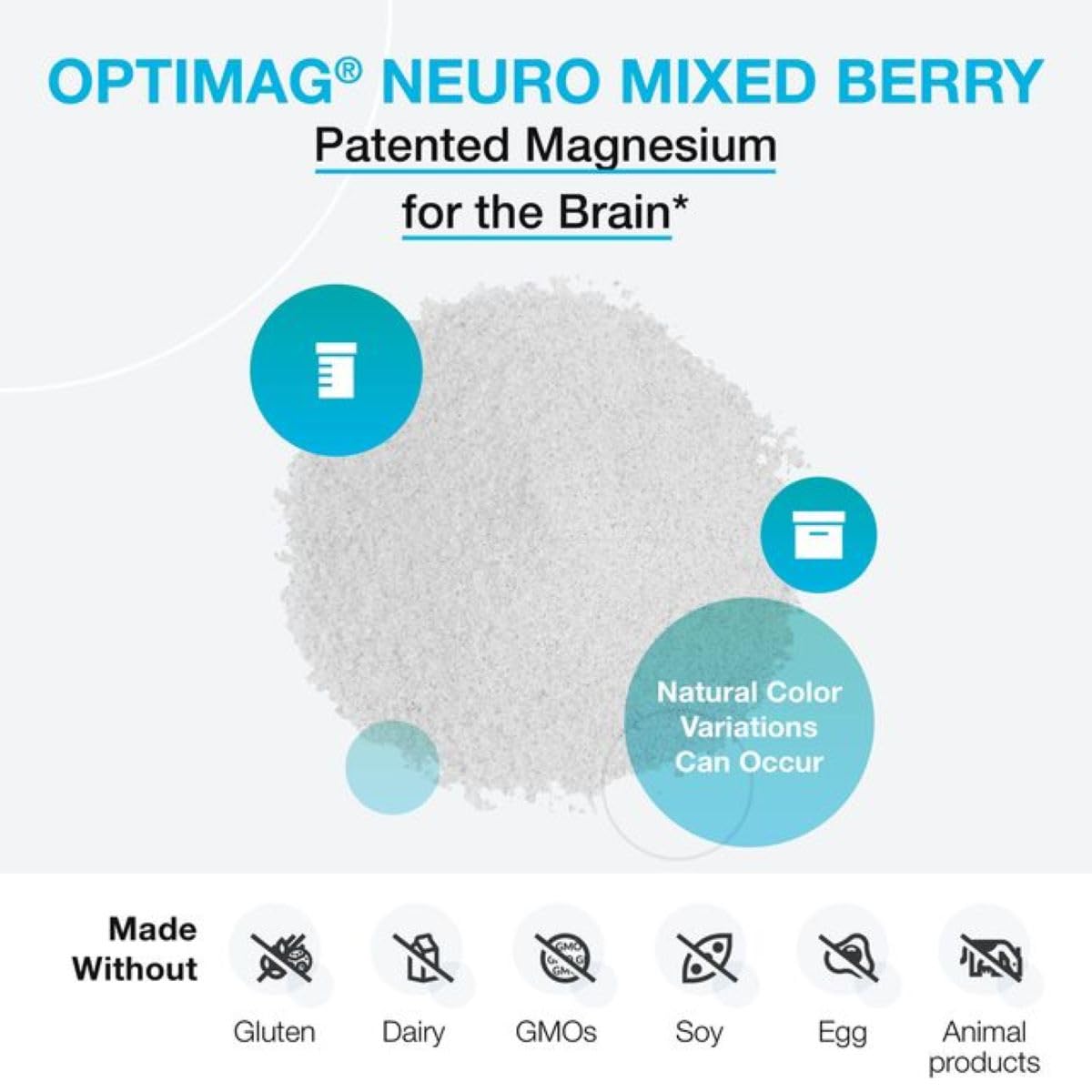 XYMOGEN OptiMag Neuro Magnesium Powder - Magnesium L-Threonate, Magnesium Malate + Magnesium Glycinate Chelated Magnesium to Support Brain Health - Supports Relaxation - Mixed Berry (30 Servings)