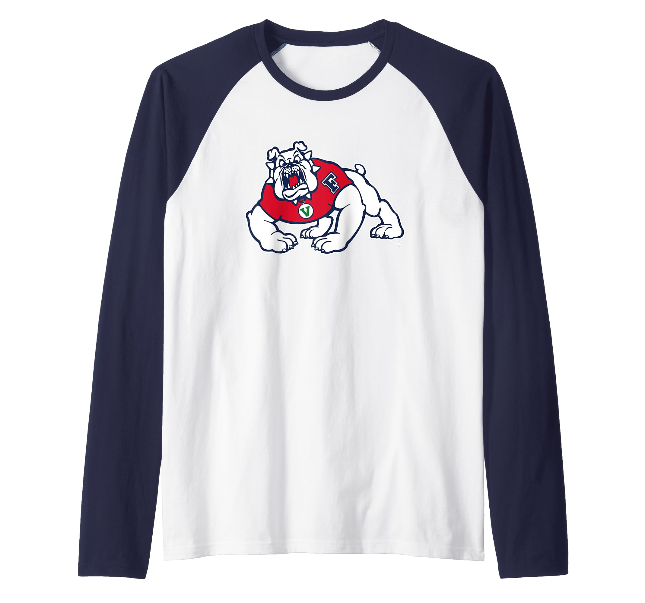 Fresno State Bulldogs Icon Officially Licensed Raglan Baseball Tee