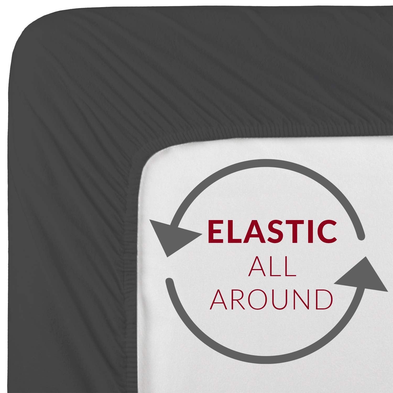 Mellanni Extra Deep Pocket Sheet Set + Waterproof Mattress Pad Bundle&Save - Bundle Includes: 4pcs Extra Deep Pocket Sheets up to 21" and Waterproof Mattress Pad 21" (King, Gray & White)