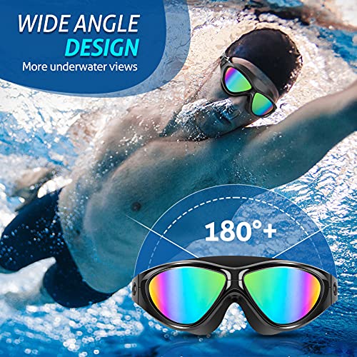 Portzon dynamics Swim Goggles, Anti Fog Clear No Leaking Swimming Goggles for Adult Men Women