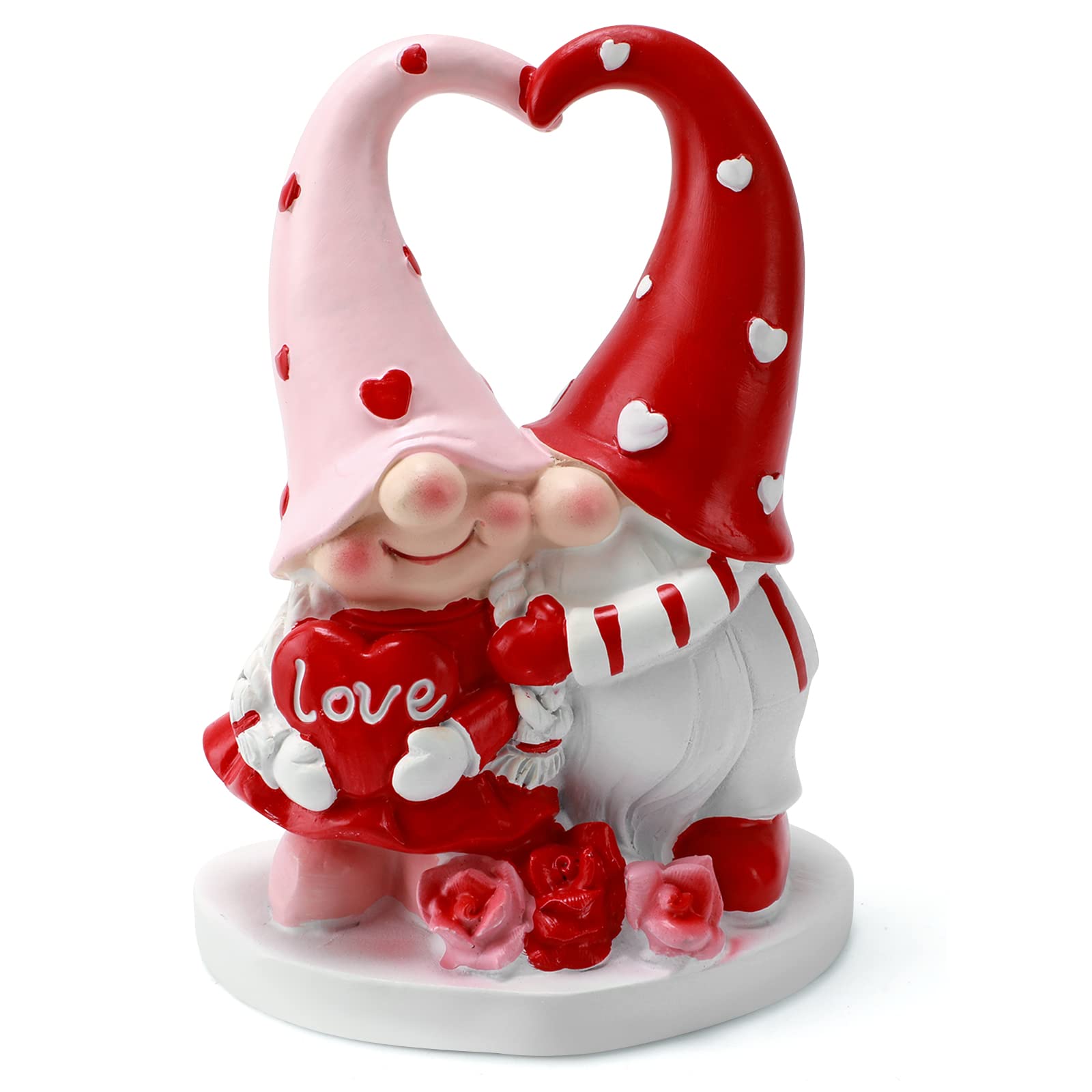 Zonling Valentines Day Gnomes Decor - Valentine Gnome Figurines Decorations for Home Table Ornaments Sweet Valentines Day Gifts for Him Her