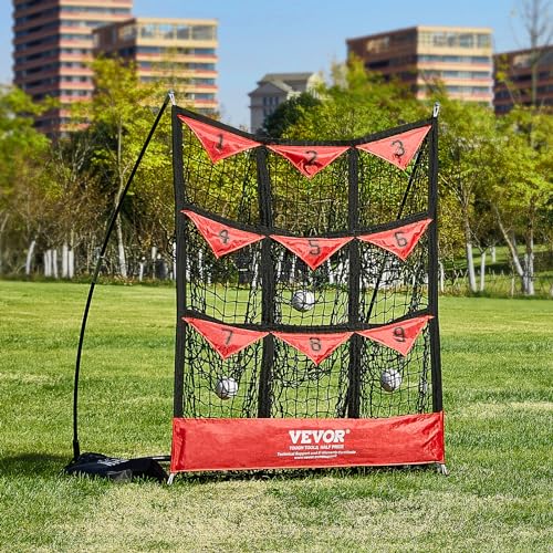 VEVOR 9 Hole Baseball Net, 36"x30" Softball Baseball Training Equipment for Hitting Pitching Practice, Portable Quick Assembly Trainer Aid with Carry Bag, Strike Zone, Ground Stakes, for Youth Adults