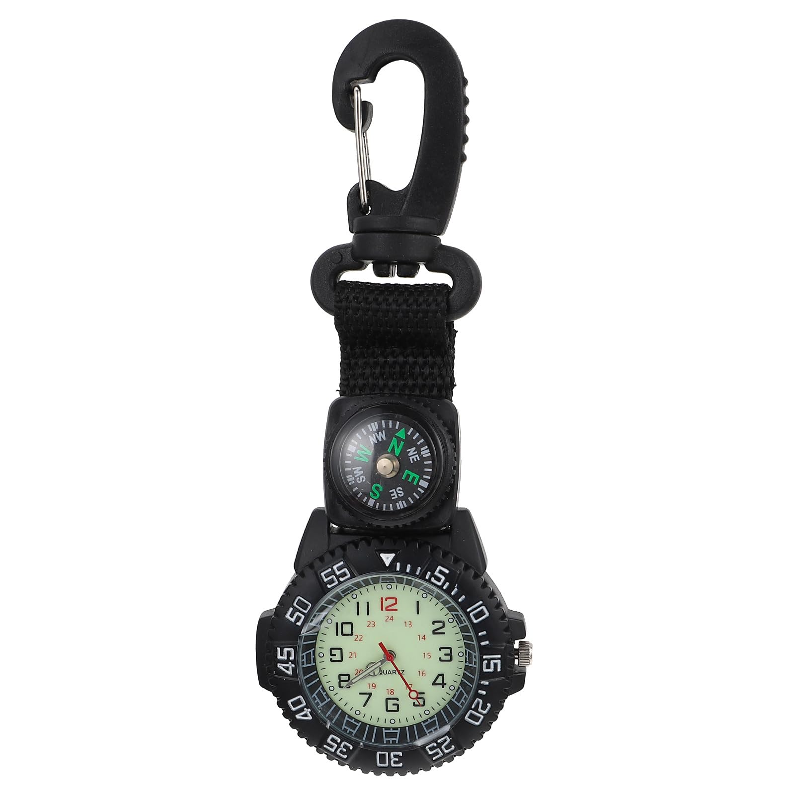 WRITWAA Sports Pocket Watch Backpacker Clip Watch Backpacker Hanging Watch Digital Dial Watch Backpack Clip on Watch Carabiner Watch Backpacker Watch Outdoor Pocket Watch Hiking Watch Belt Loop Watch