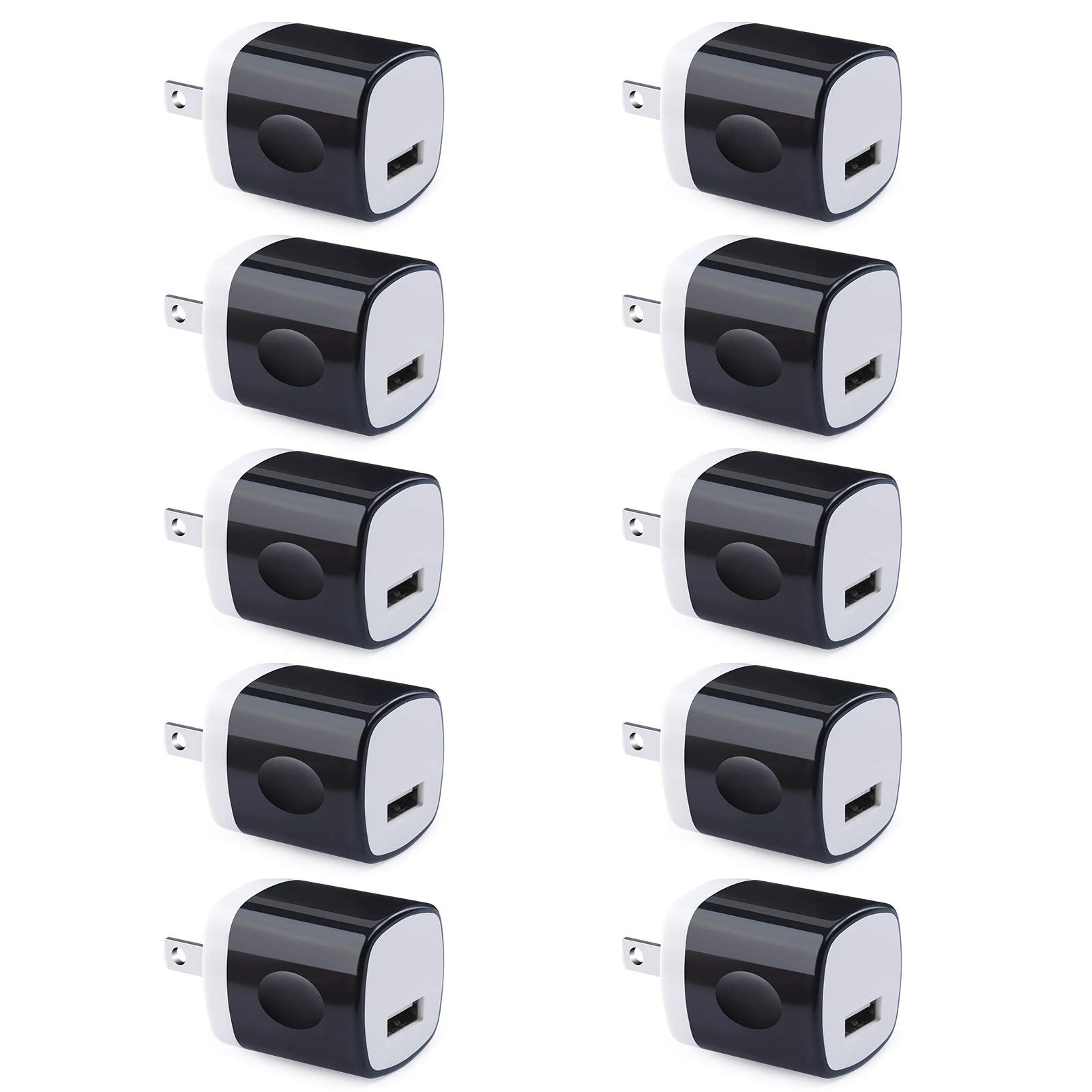 Wall Adapter 10 Pack,UorMe 1A 5V Single Port Charger Power USB Plug Charging Cube Block Box Compatible iPhone 14 13 12 SE 11, Galaxy S23 Ultra S22 S21 FE S10e S9 A13 A03s A71 A51 Note20 Google 8A 7A