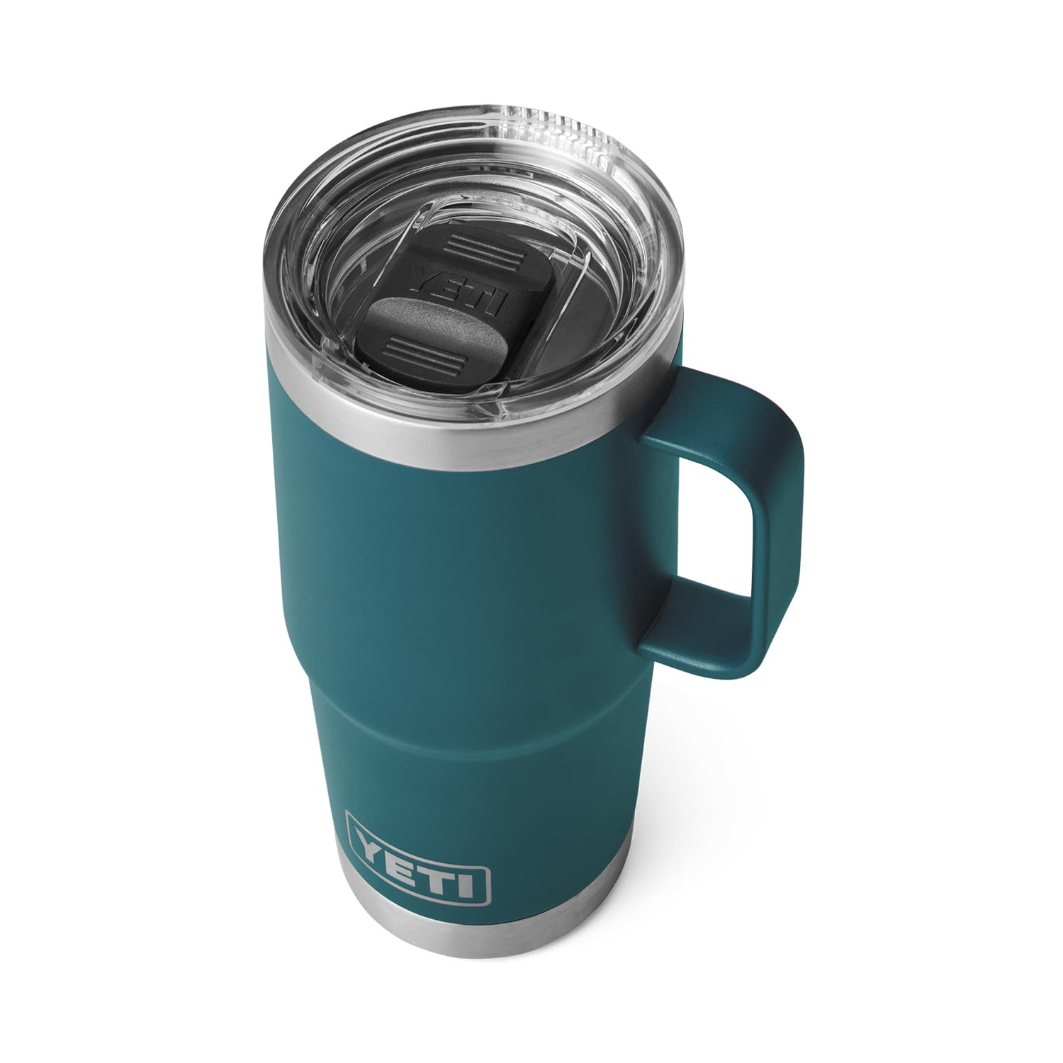 YETI Rambler 20 oz Travel Mug, Stainless Steel, Vacuum Insulated with Stronghold Lid, Agave Teal