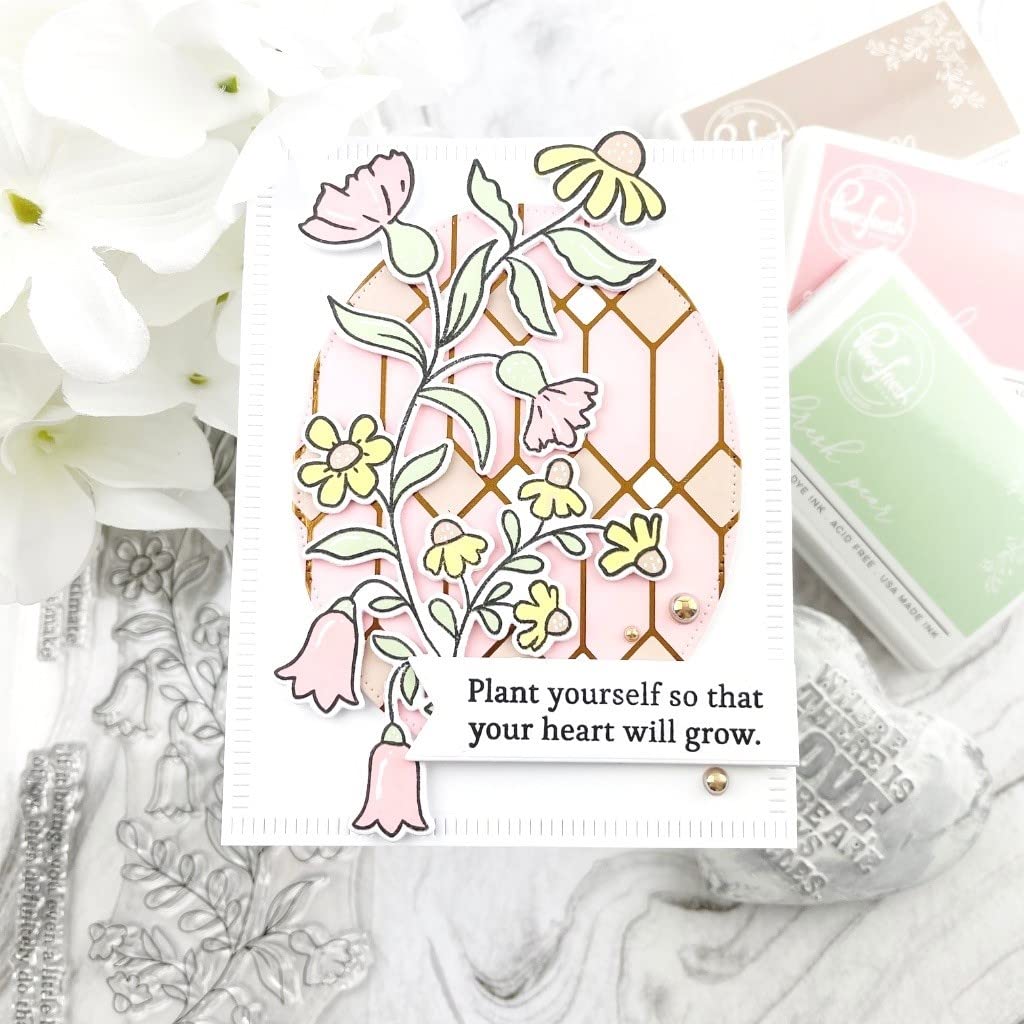 PINKFRESH STUDIO Stencil 4X9 6/PKG, Wildflower Slimline Layering
