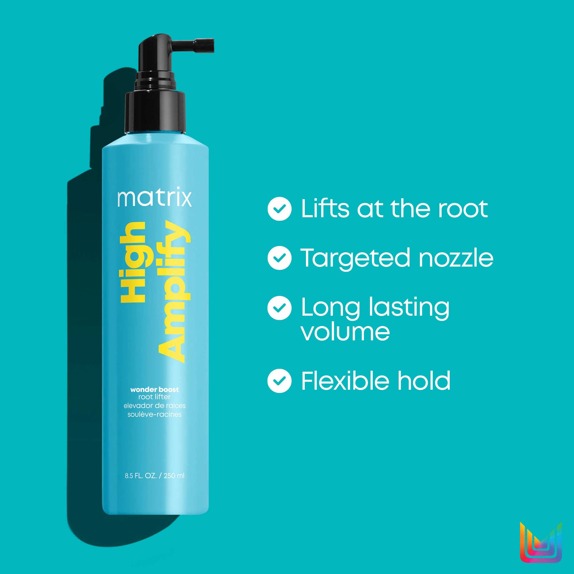 Matrix High Amplify Wonder Booster Root Lifter Spray - Provides Extreme Volume & Body, Boost Structure in Fine Hair, Thin & Limp Hair, Flexible Hold, 8.5 Fl Oz, Vegan