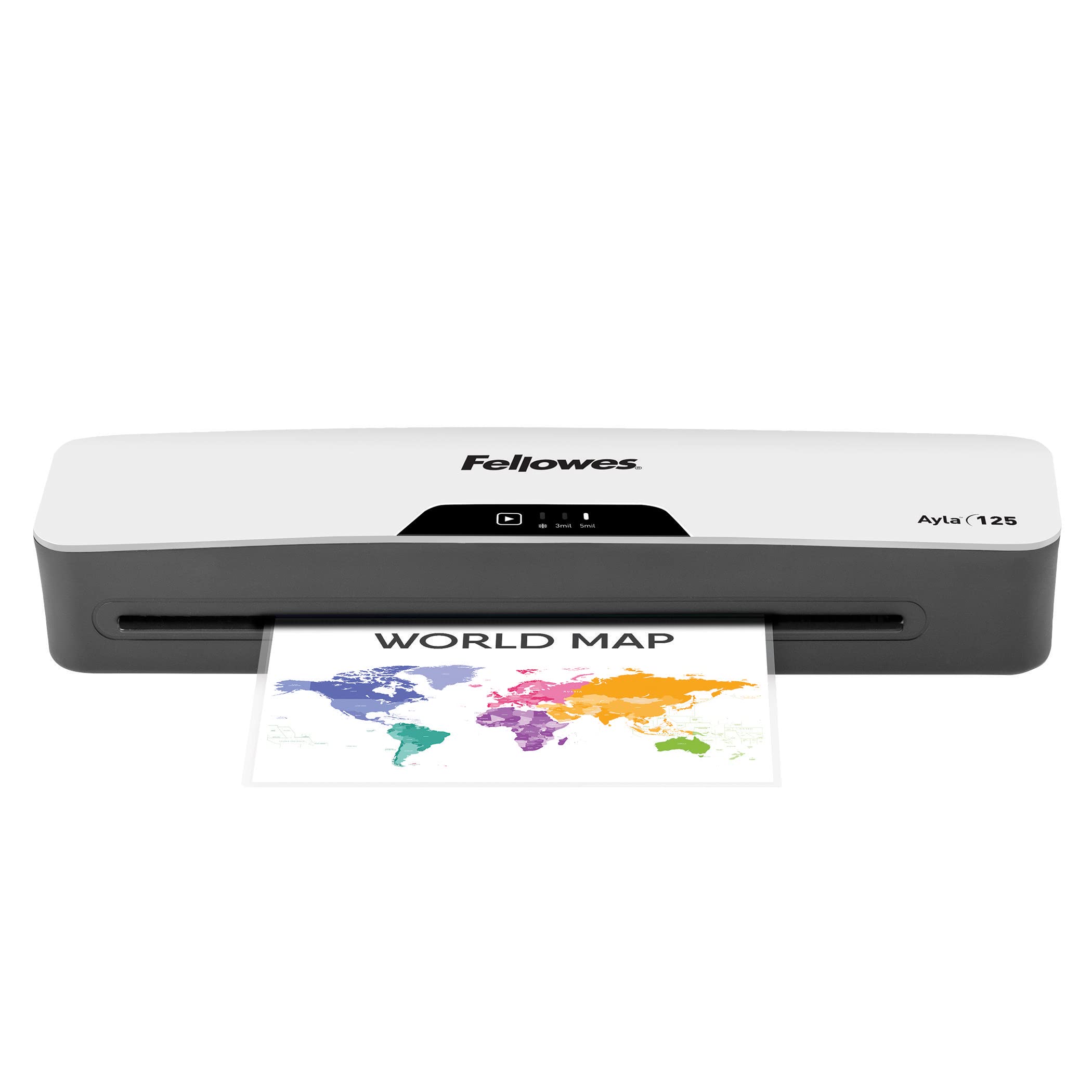 Fellowes Ayla 125 with Rapid 1 Minute Warm Up Paper Laminator Including Pouch Starter Kit (5752001)