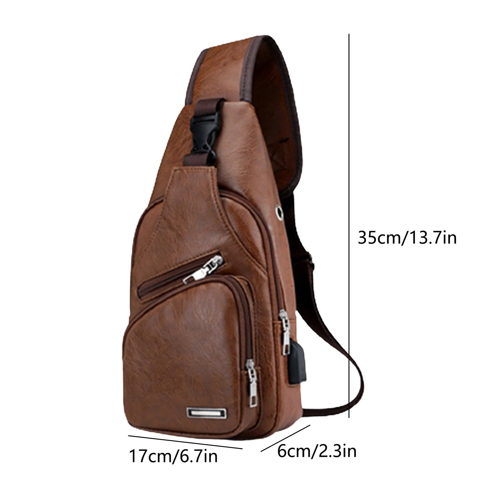 Crossbody Sling Bag for Men Women with Earphone Hole, Small Shoulder Bag