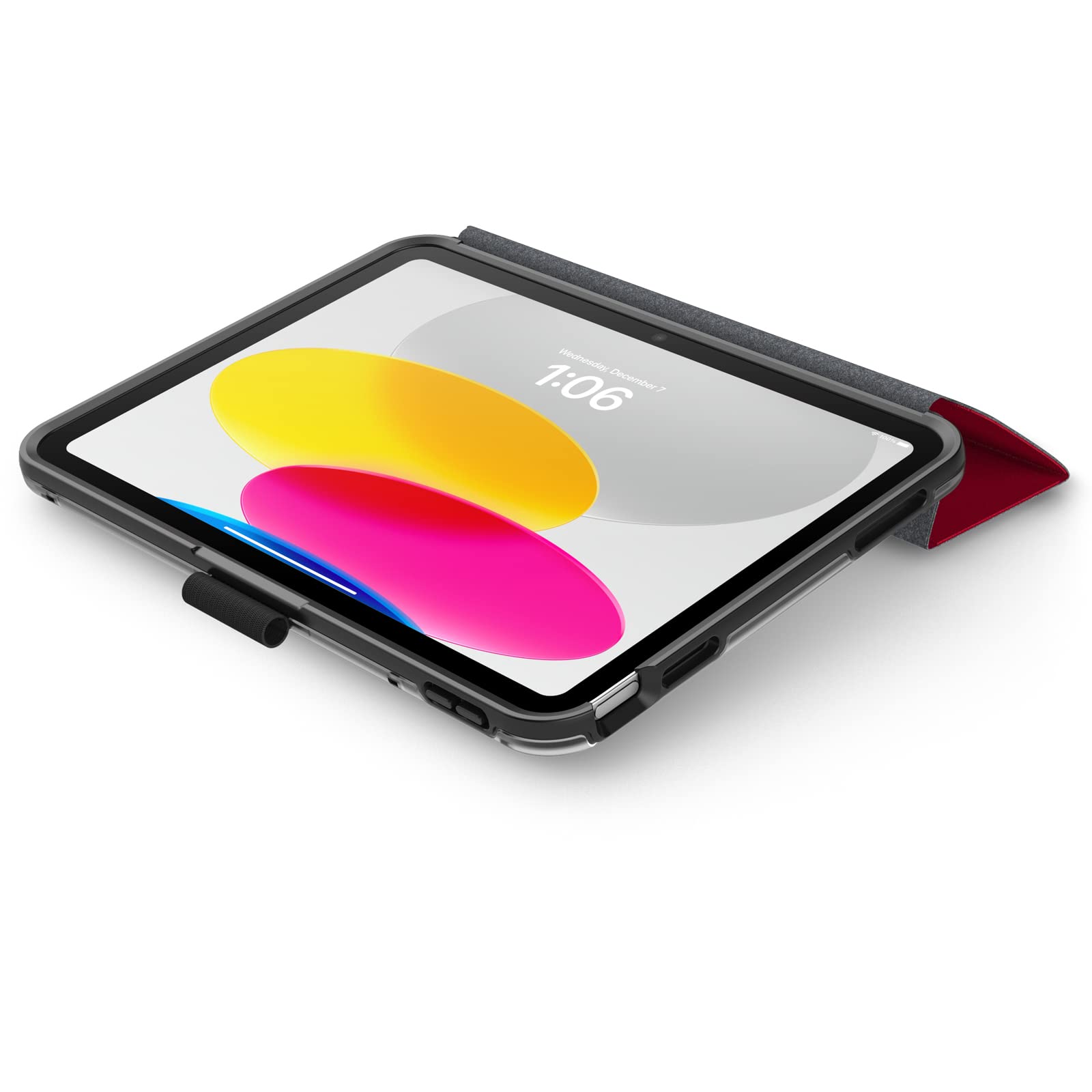 OtterBox SYMMETRY FOLIO SERIES case for iPad 10th Gen (ONLY) - RUBY SKY (Red), Ultra-sleek design, Multiple Viewing Positions, Magnetic Sleep/Wake Cover