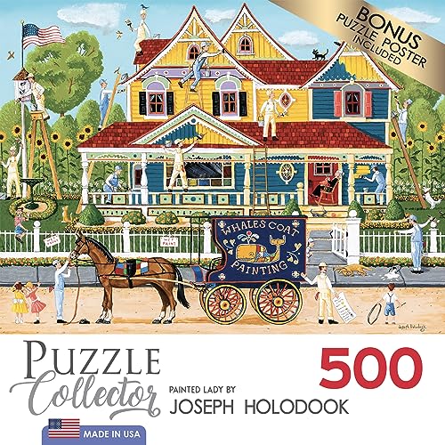 RoseArt - Puzzle Collector - Painted Lady - 500 Piece Jigsaw Puzzle for Adults