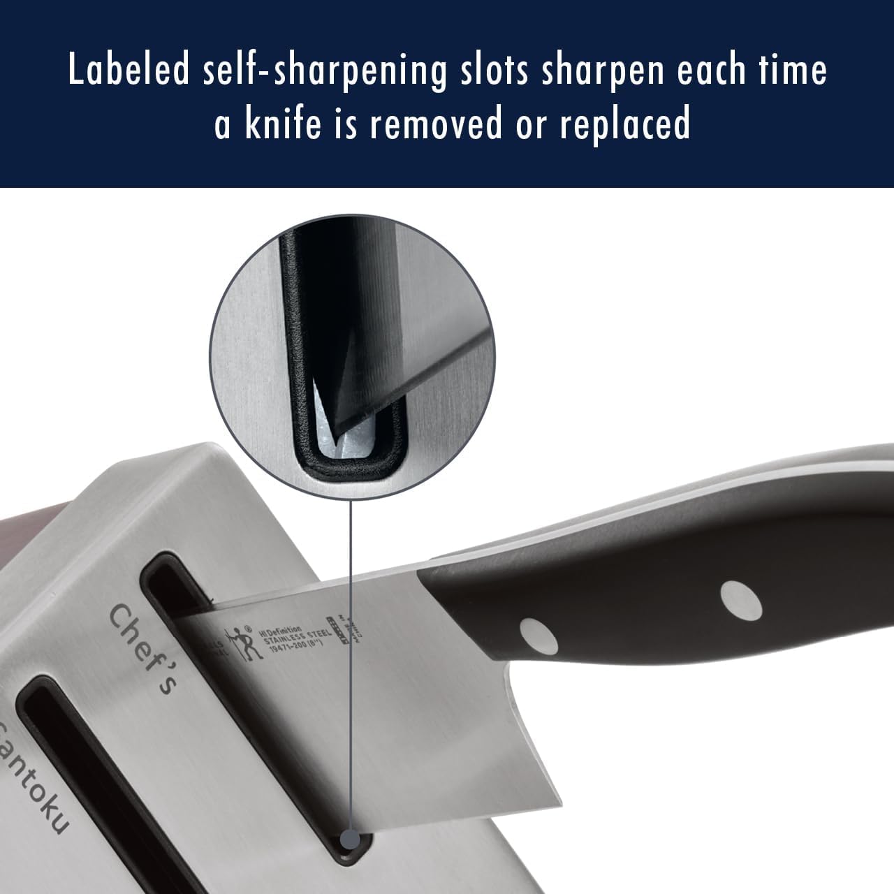 HENCKELS Statement Razor-Sharp 14-pc Self-Sharpening Knife Block Set, German Engineered Informed by 100+ Years of Mastery
