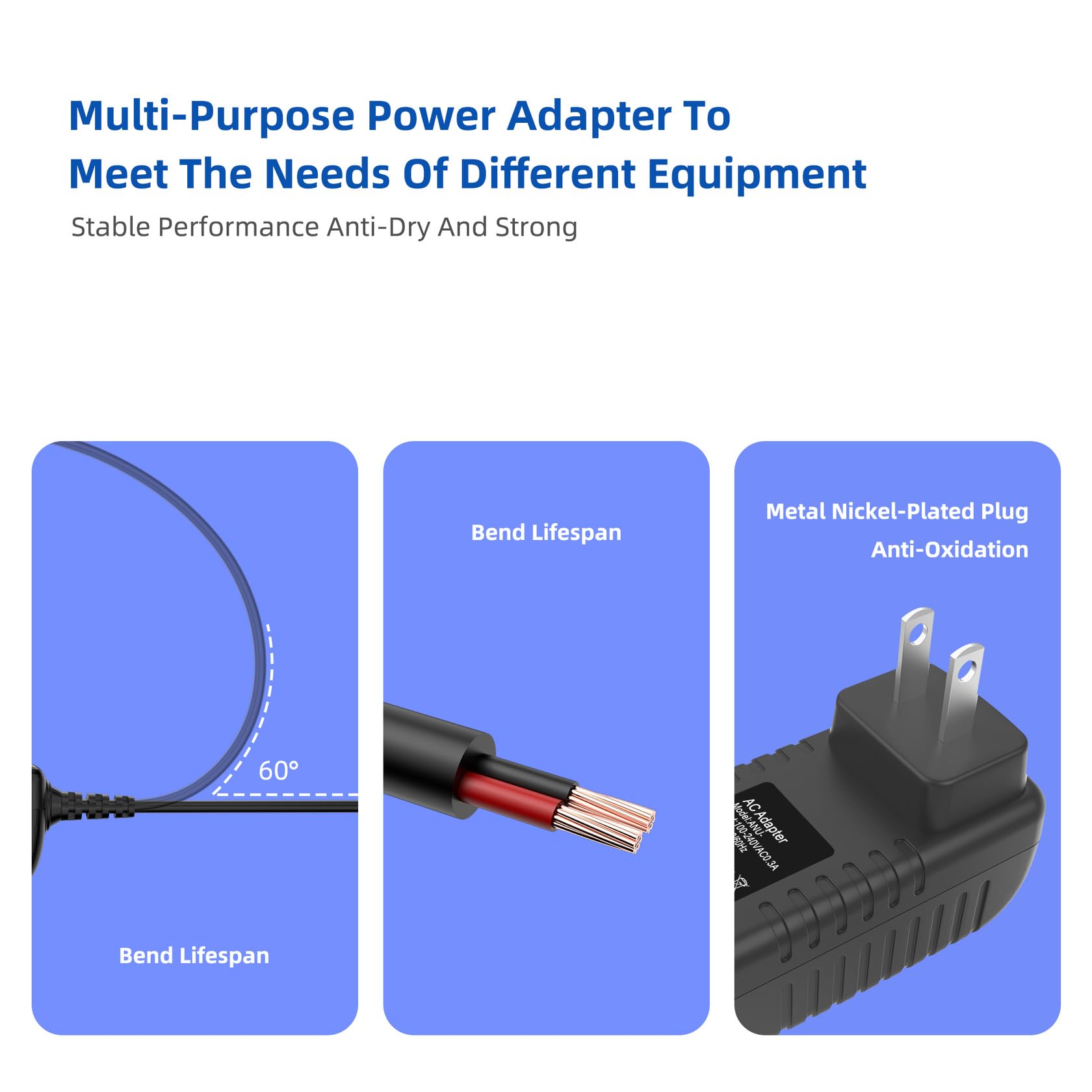 Dmoizka Wall AC Adapter Power Cord Compatible for,Vellax,Medcursor,Mirakel,InvoSpa Shiatsu Back Shoulder and Neck r Charger Power Supply 12V??Only Fit for 12V r ??