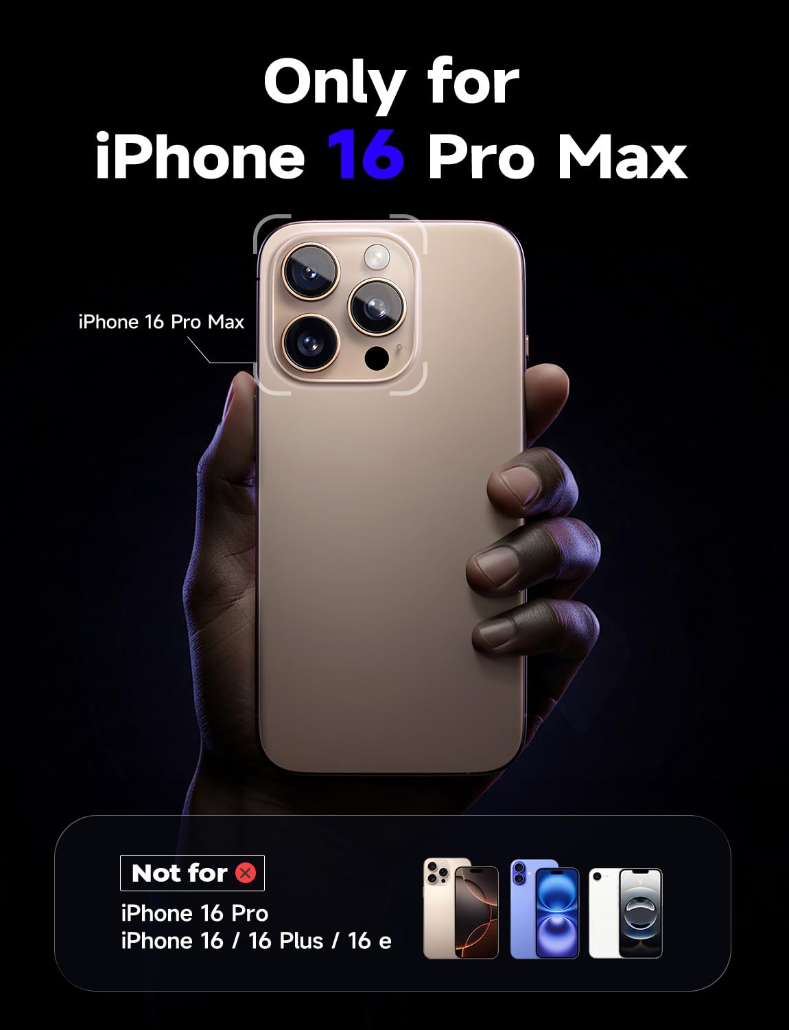 LISEN 2 Pack [Top 9H+ Hardness] Glass for iPhone 16 Pro Max Screen Protector, Military Grade Shatterproof 8K HD Auto Dust-Elimination Bubble Free Tempered Glass with Ultra Fit Tray