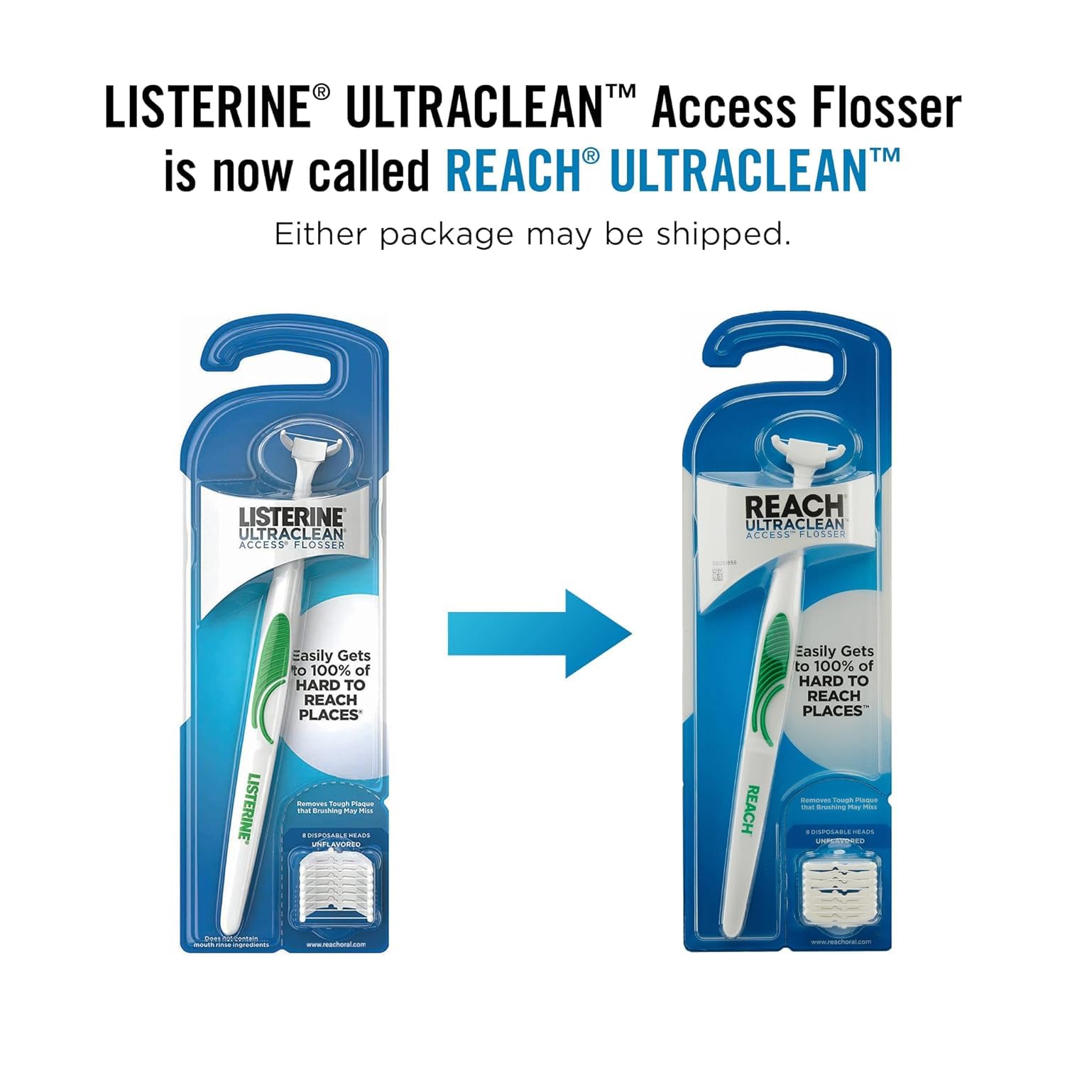 REACH Ultraclean Access Snap-On Flosser & Flosser Refill Head 28 ea, Pack for Proper Oral Care, Mint Flavor 1 ea