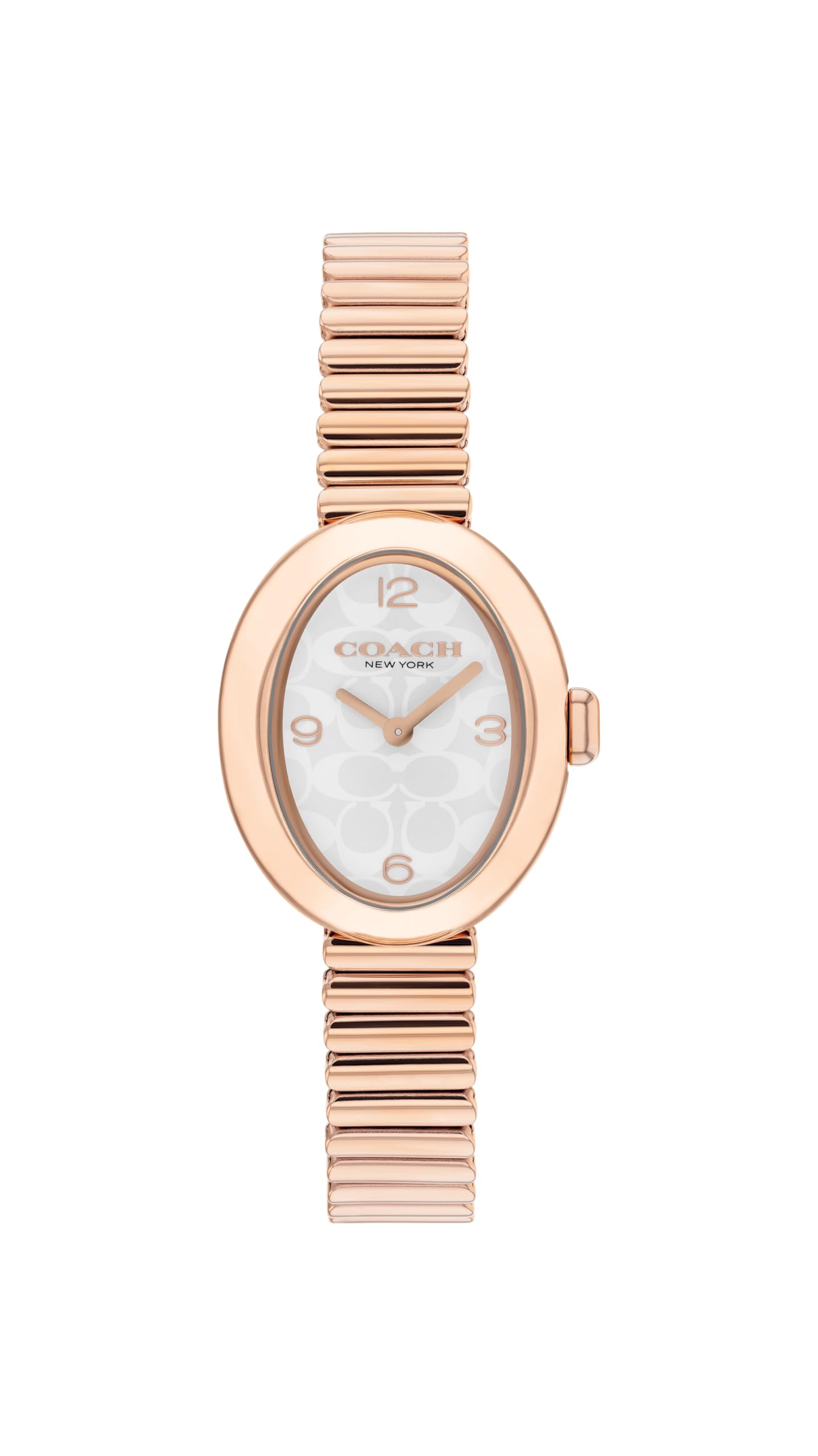 Coach Women's Sammy 2H Quartz Watch, 22.5 mm Petite Oval Case, Stainless Steel, Stretch Bracelet, Premium Fashion, Everyday Wear - Gift for Her