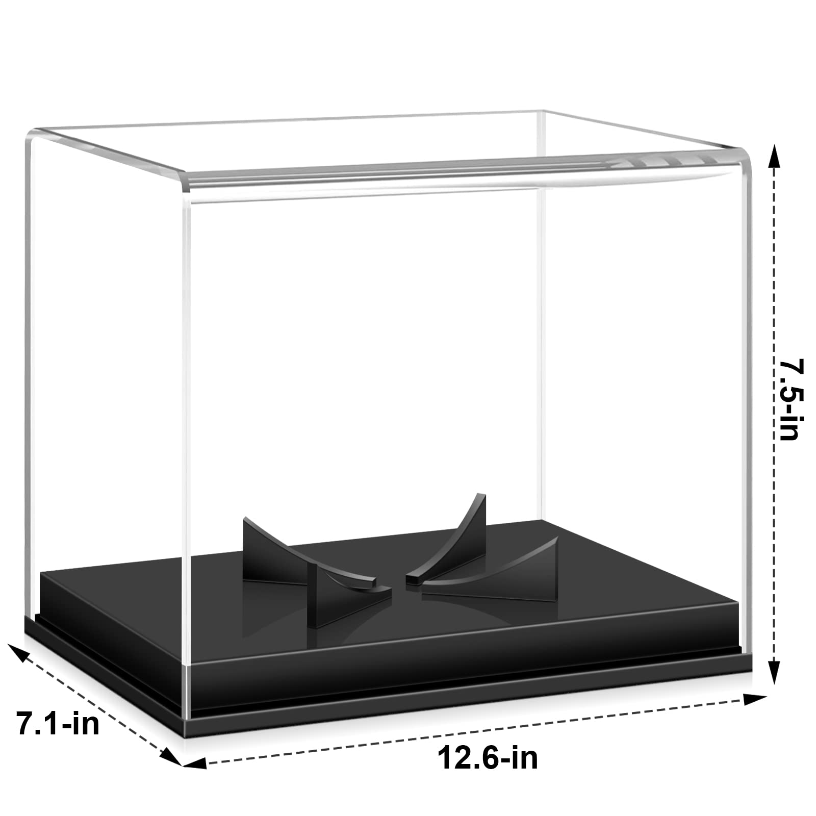 KKU Football Display Case Autographed Football Holder Acrylic Display Case with Built-in Removable Football Display Stand, Clear