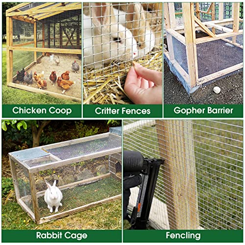 HOPERAN Hardware Cloth 1/2 inch 36 x 50 Ft Mesh 19 Gauge Chicken Wire Mesh- Hot Dip Galvanized Chicken Wire Fencing - Wire Fence Mesh Roll for Garden Fencing Chicken Coop & Pet Enclosures