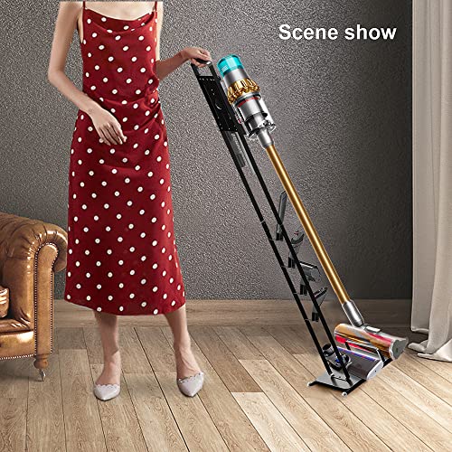 Foho Vacuum Stand Compatible for Dyson V15 V11 V10 V8 V7 V6 with Wheels,Metal Storage Bracket Stand Holder Compatible for Dyson Handheld Cordless Vacuum Cleaners & Accessories & Attachments