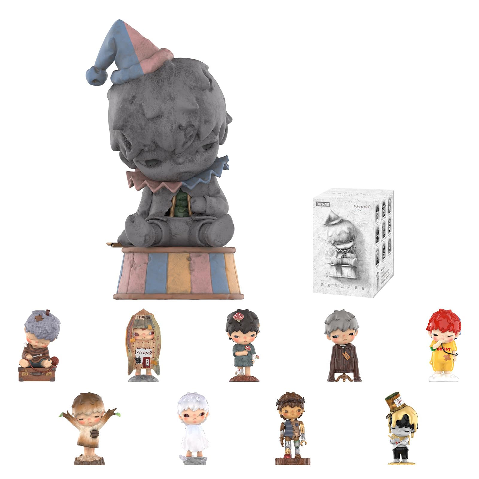 POP MART HIRONO Reshape Series Blind Box Action Figures Collectible Toys Home Decorations, Holiday & Birthday Gifts for Girls & Boys