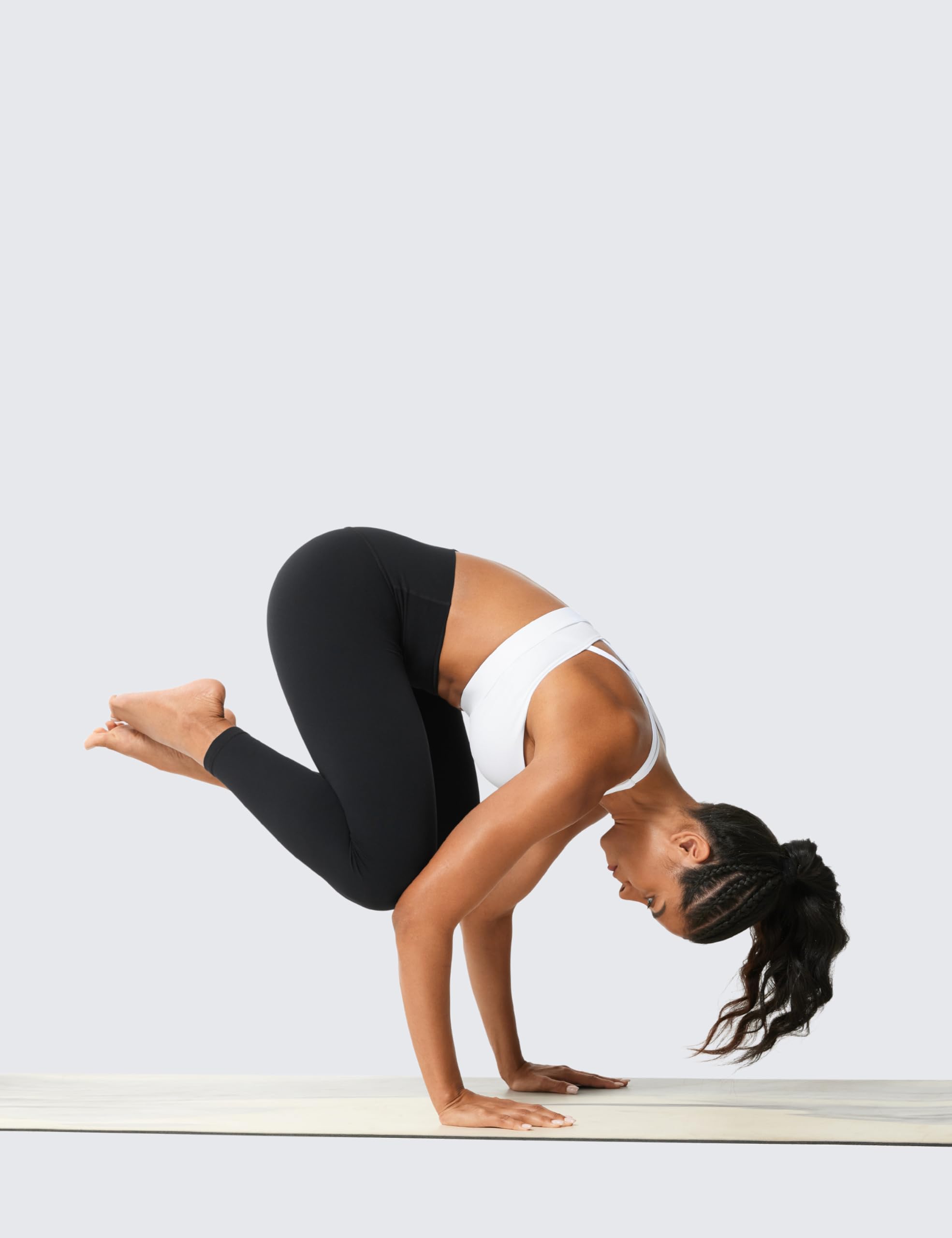 CRZ YOGA Womens Butterlift High Waisted Workout Leggings 25" - Pilates Gym Athletic Yoga Pants Buttery Soft Black Small