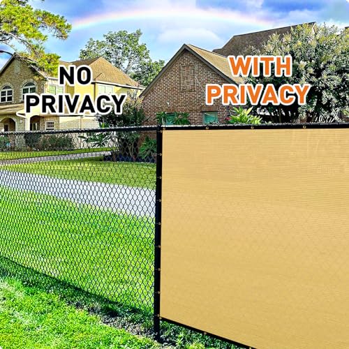 Cisvio Customizable Privacy Screen Fence 5'X37' Brown Heavy Duty 170 GSM Wind Screen & Dustproof Fence Ideal for Fencing Patios, Lawns, and Creating Intimate Outdoor Spaces