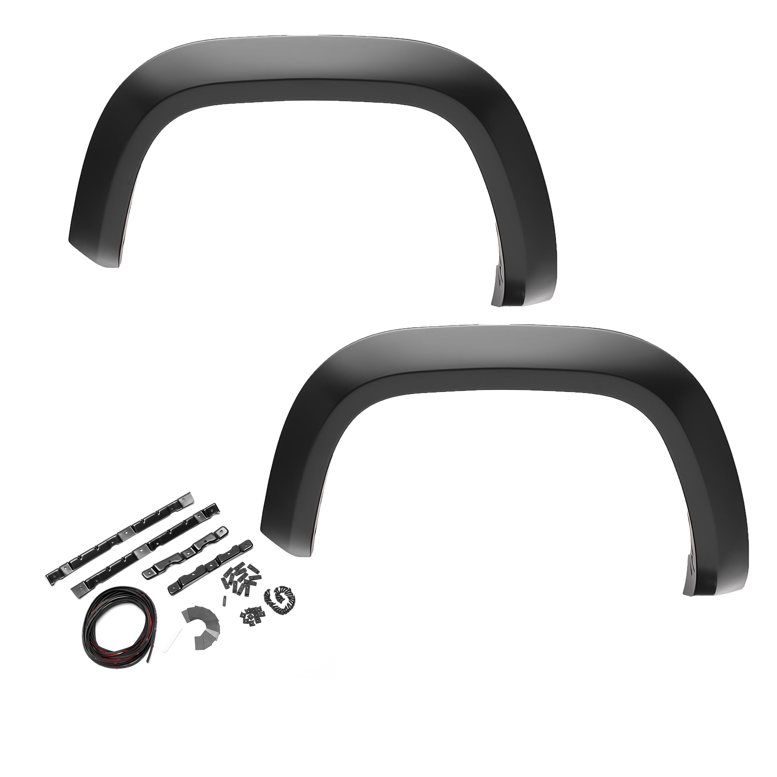 Bushwacker Extend-A-Fender Extended Front Fender Flares | 2-Piece Set, Black, Smooth Finish | 50055-02 | Fits 2019-2024 Dodge RAM 1500 (Excludes Rebel & TRX Models)